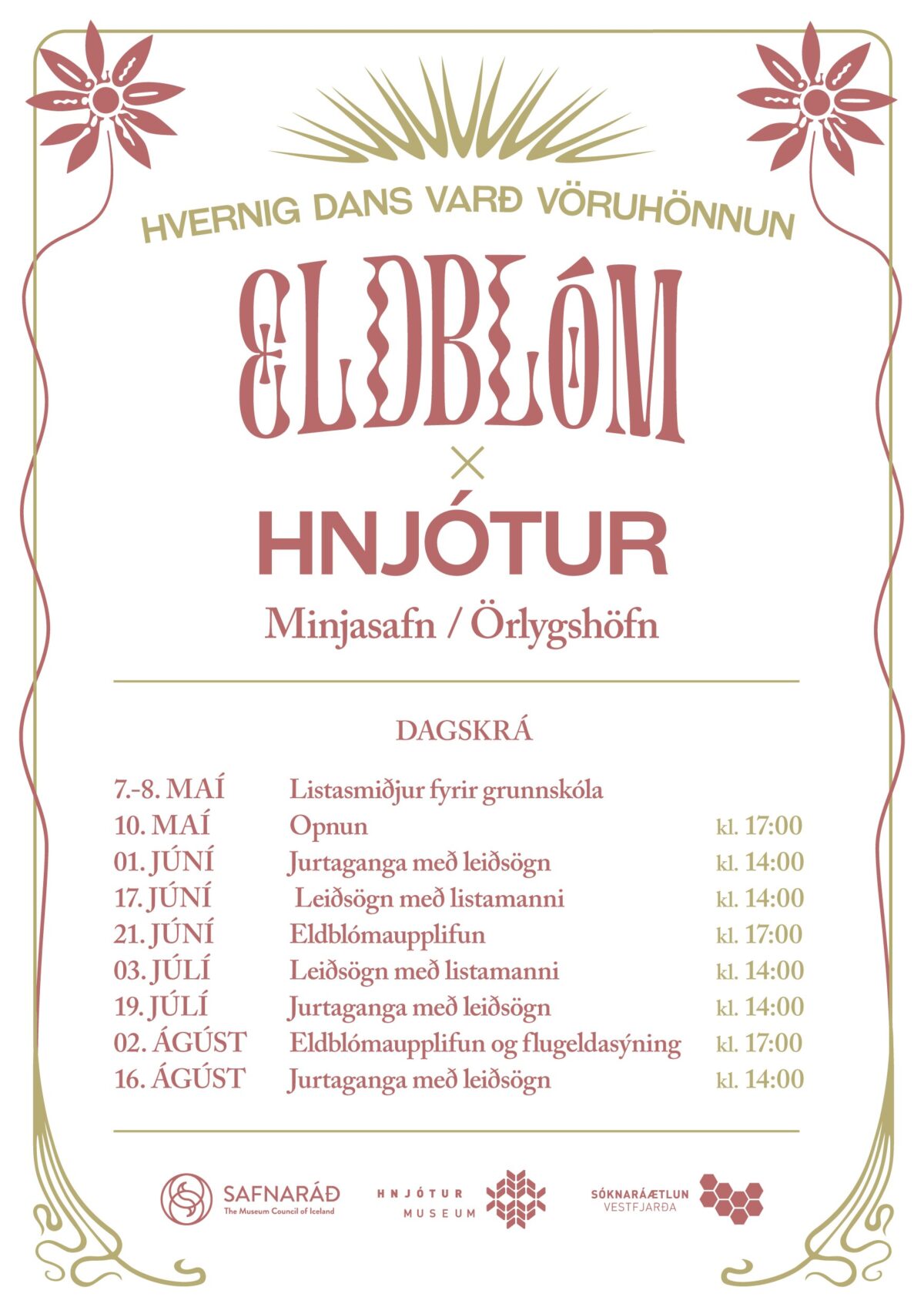 Eldblóm - viðburðir sumarið 2025